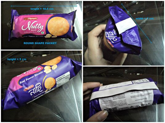 كيس وسادة الفولاذ المقاوم للصدأ بسكويت السيارات آلة تغليف المواد الغذائية